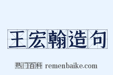 王宏翰造句是什么意思的图片